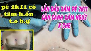 lần đầu xăm pé 2k11 có tâm h.ồn đẹp như vậy  #leethanhdnai #tattoo #timelapse