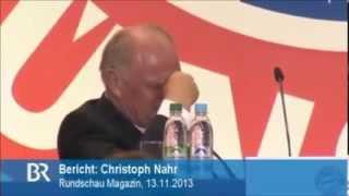 Uli Hoeneß weint bei auf der FC Bayern Jahreshauptversammlung 13.11.2013