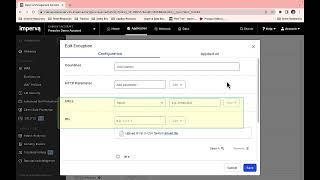 Imperva WAF Policy Settings