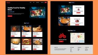 Food / Restaurant Website Using HTML CSS and JavaScript in Hindi | Food Website Using HTML and CSS