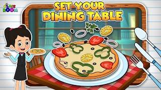 Set your Dining Table | Table Manners | Kids vocabulary - Dining Table | Puntoon Classroom