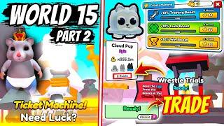 WORLD 15 Part 2 I Save the Eggs From The Evil Bosses In Wrestle Trials In Arm Wrestling Simulator