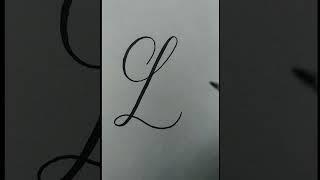 Letter L in calligraphy #calligraphy ₹#shorts #cursivewriting