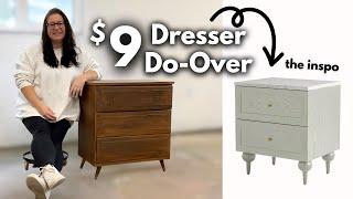 $9 Thrift Store Makeover! | Anthropologie Inspired Chest with Faux Marble Top