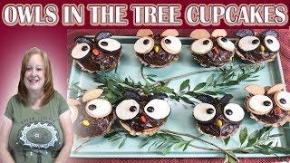 OWLS IN A TREE CUPCAKES | FALL ARTSY CUPCAKE COLLABORATION | BAKE WITH ME