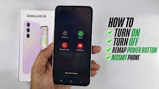 Samsung A35 5G - How to Turn Off/On/Restart/Set Up Power Button!