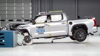 2025 Toyota Tundra crew cab updated moderate overlap IIHS crash test