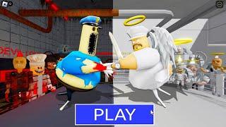 BARRY EXE VS ANGEL BARRY'S PRISON RUN (OBBY) #roblox #scaryobby