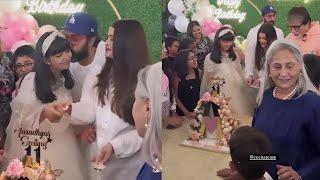 Aishwarya Rai and Abhisekh Bachchan reunited at Aaradhya Bahchchan's grand Birthday Bash with jaya