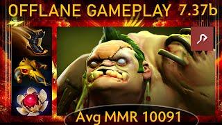  7.37b Pudge |K+A-D - 22 KP - 83%| Offlane Gameplay - Dota 2 Top MMR