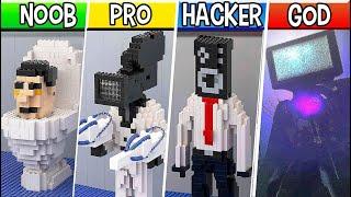 Skibidi Toilet LEGO: Building ALL Characters (Noob, Pro, HACKER) #381