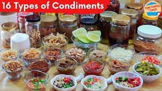 16 Condiments I Use In My Dishes!