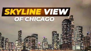 Chicago Skyline View From Helicopter Tour: Skyline Tour At Night (4K Footage) - Chicago