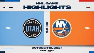 NHL Highlights | Utah HC vs. Islanders - October 10, 2024