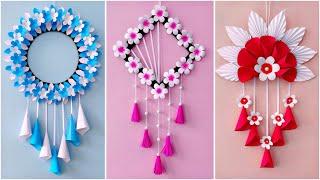 3 Easy and Quick Paper Wall Hanging Ideas / A4 sheet Wall decor / Cardboard  Reuse /Room Decor DIY