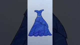 Chindrella gown drawing #dress #shorts #ytshorts #art #muskan