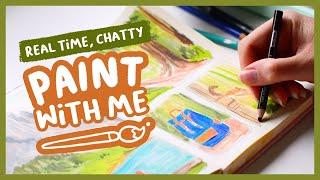 Paint with me! Drawing narrative panels in my sketchbook 