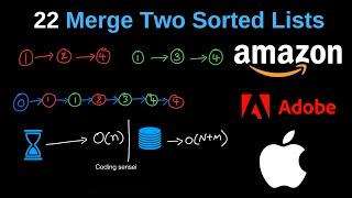 Leetcode - 21 Merge Two Sorted Lists (EASY) in Python | Java | Coding Sensei