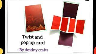 How to make Twist And Pop up card| card ideas|#twistandpopupcard #scrapbook #cardideas #cardmaking