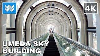 [4K] WORLD'S HIGHEST ESCALATOR - Umeda Sky Building Walking Tour | Osaka, Japan Travel Guide