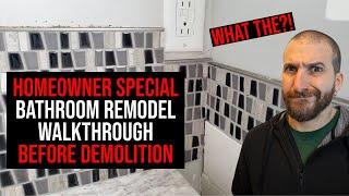 The WORST Bathroom Remodel I've Seen In A Long Time! Walkthrough Before Demo