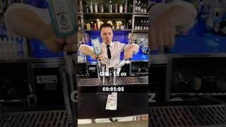Challenge!⏱️How to make Gin gimlet in 20 seconds #flairbartending