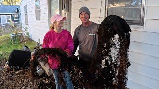 HUSBAND and WIFE Help Elderly Man After SURGERY With Overgrown Lawn