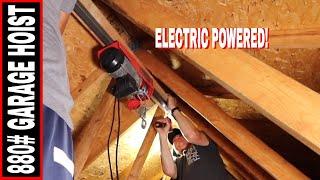 HOW TO INSTALL AN ELECTRIC GARAGE HOIST LIFT // MUST HAVE FOR LIFTING!!