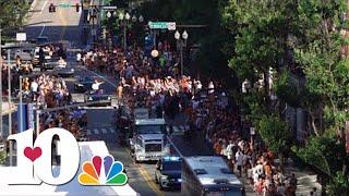 Live coverage of the Tennessee baseball team's championship celebration in downtown Knoxville