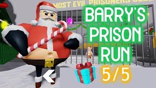 BARRY'S PRISON RUN! (OBBY) [CHRISTMAS EDITION] - 5 Hidden Presents Roblox Gameplay Walkthrough [4K]