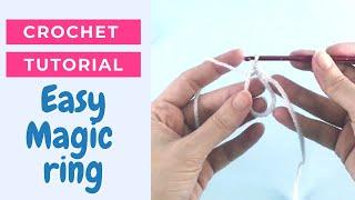 Magic ring for beginners: how to do a magic ring with single crochet! - Amigurumi for beginners