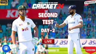 India Vs Bangladesh 2nd test Day-2 | CRICKET24 live gameplay #indvsban #indvsbantest #shortslive