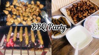 BBQ party with family || Chicken tikka Boti || seekh kabab || Tasty bites with shumaila