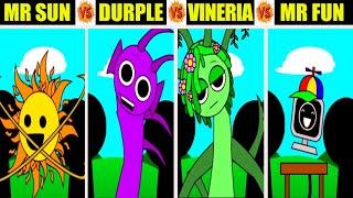 Incredibox Sprunki definitive but mix MR SUN vs DURPLE vs VINERIA vs MR FUN in all phase different