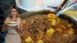 Ground Beef CARNE GUISADA is a Quick, Easy and so Comforting Meal on a budget and under 30 minutes!