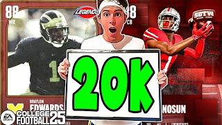 TOP 10 CHEAP BUDGET PLAYERS UNDER 20K IN COLLEGE FOOTBALL 25 ULTIMATE TEAM!