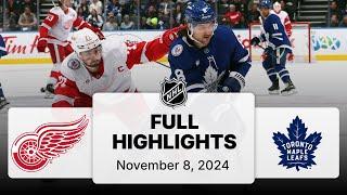 NHL Highlights | Red Wings vs. Maple Leafs - November 08, 2024