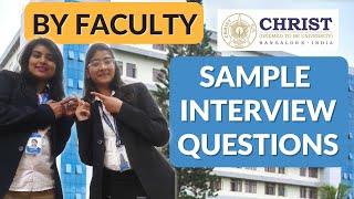 Secrets of Christ University's Interviews REVEALED! Faculty's Advice For All The Aspiring Students