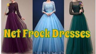 ||Trending Net Long Frock Designing collection|| Fancy Net Frock Dresses||Party wear Net Dresses||