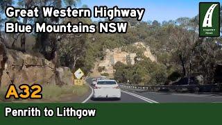 Driving through the Blue Mountains - Penrith (Western Sydney) to Lithgow