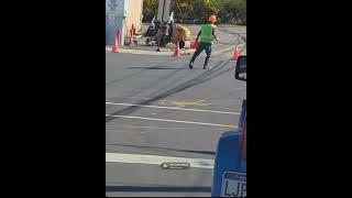 This traffic flagger is having the best day ever. #construction #talent #dancing #funny #PA #music