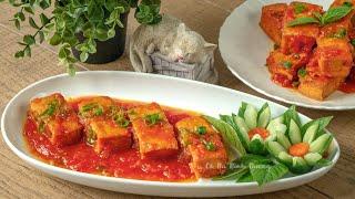 Happy Tofu in Tomato sauce recipe (Quick & Simple) *4K