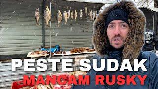 Astazi imi hranesc familia din Rusia, cu un peste din Fluviul Volga! Ninge de rupe!