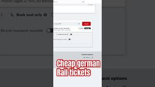 CHEAP GERMAN RAIL TICKETS