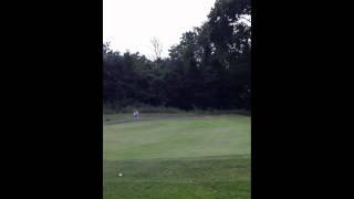 Junior holed bunker shot