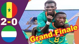 Sénégal  Sierra Leone  2 - 0  Résumé de la rencontre - finale Tournoi UFOA / A U20 2024