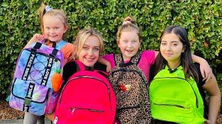 You Wouldn’t Believe What’s in Their BACKPACKS! Sisters Play Toys Challenge