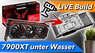 RX7900XT Red Devil auf Wasser mit XTX Kühler Eisblock GPX Alphacool | LIVE PC Building