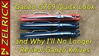 Ganzo G759 Quick Look and Why I'll No Longer Review Ganzo Products