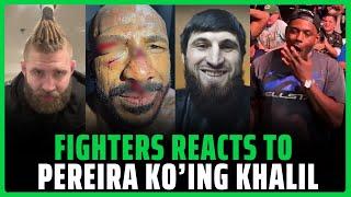 Fighters REACTS TO Alex Pereira KNOCKING OUT Khalil Rountree Jr. at UFC 307